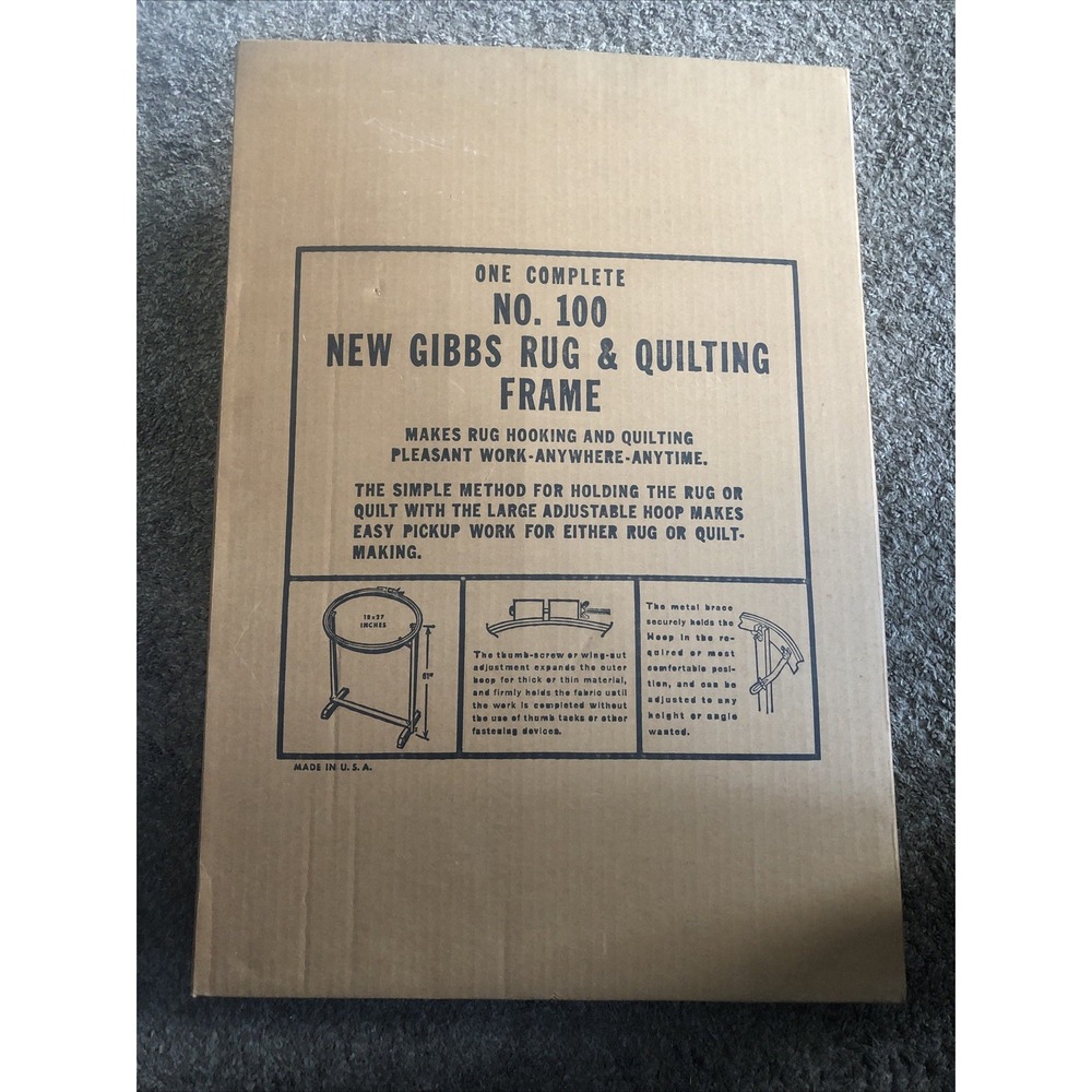Quilting Frame Gibbs No.100 Free Standing New In Original Box 18x27x31